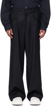 Navy Caorloto Flan Trousers