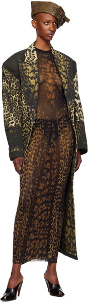 Brown Leopard Maxi Dress