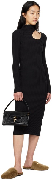 Black Victoria Midi Dress