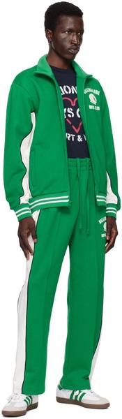 Green Paneled Track Pants