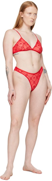 Red Moonogram Briefs