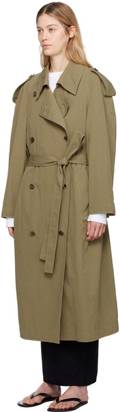 Khaki Denver Down Trench Coat