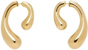 Gold P Earrings