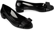 Ferragamo Vara Bow Jelly Ballet Flats