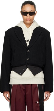 Black Paneled Blazer