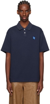 Navy Significant Spread Collar Polo