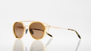 Sky Mapper - Brushed White Gold & Crystal Amber & Sunglasses