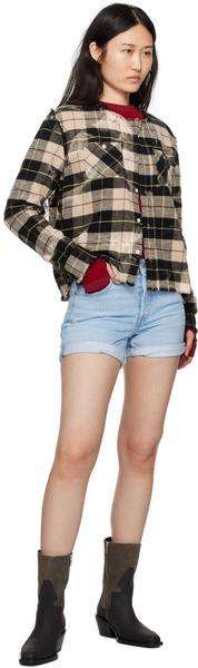 Blue 501 Rolled Denim Shorts