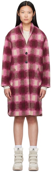 Gabriel checked wool-blend coat