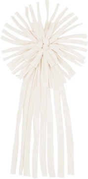 Off-White Cotton Cloth Brooch