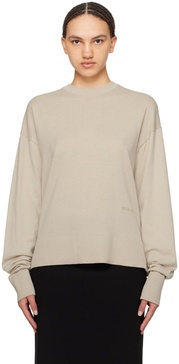 Beige Round Neck Sweater