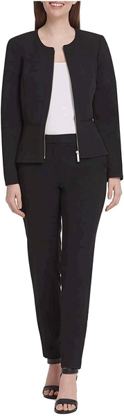 DKNY Women's Peplum Zip Front Blazer Jacket