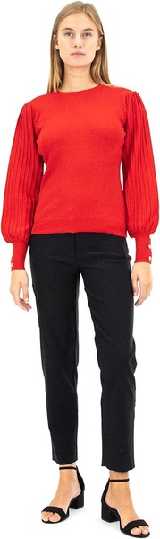 Nanette Nanette Lepore Women's Lurex Rib Sleeve Pullover Sweater