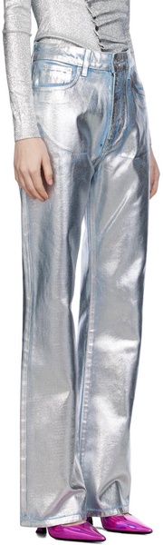 Silver Metallic Jeans