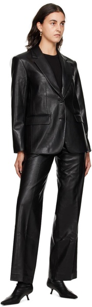 Black Carmen Faux-Leather Pants