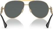 Versace Unisex Sunglasses Gold Frame, Polar Grey Lenses, 65MM