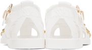 White Teddy Stud Jelly Sandals