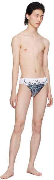 Black & White 'The Diablo' Swim Briefs