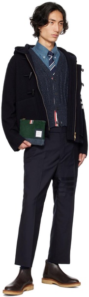 Navy 4-Bar Duffle Coat