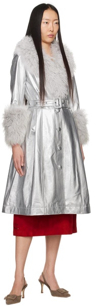 Silver Foxy Shearling Coat