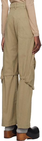 Khaki Cargo Pocket Trousers