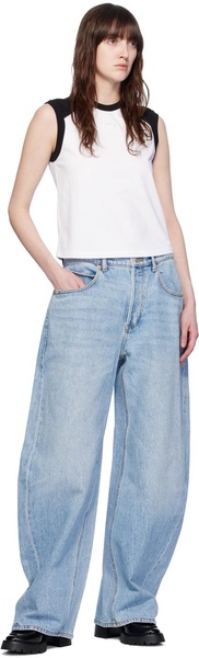 Oversize rounded low rise jeans