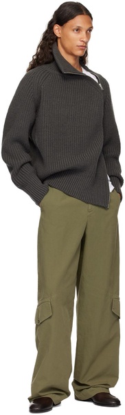 Gray Ribbed Turtleneck