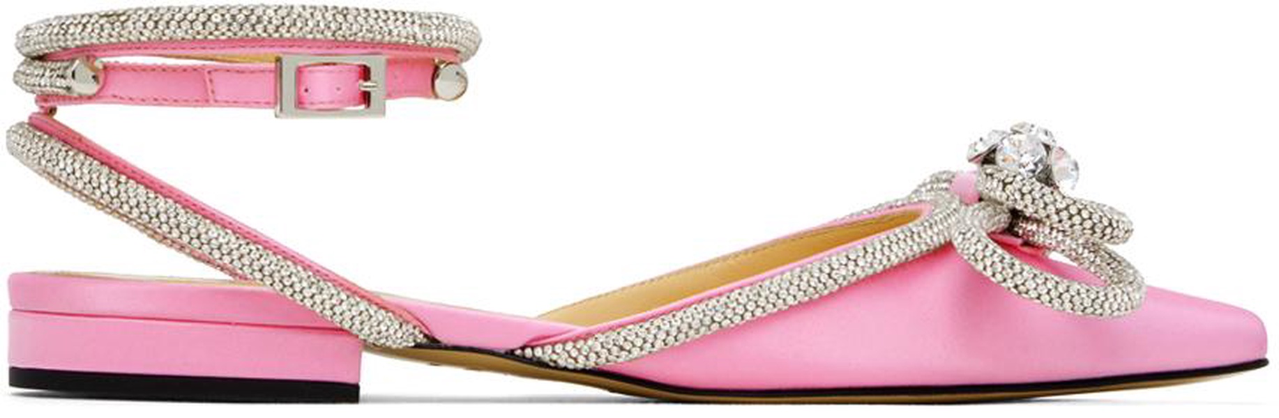 Pink Double Bow Ballerina Flats