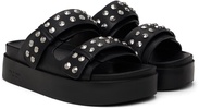 Black Geo Stud Platform Sandal