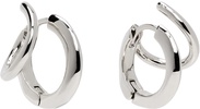 Silver Stellar Hoop Earrings