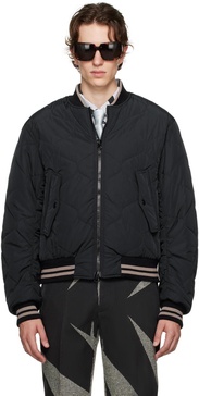 Navy Zip Bomber Jacket