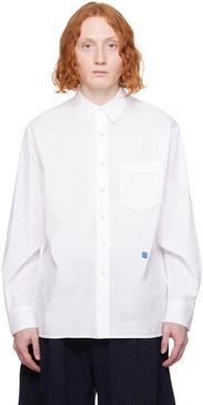 White Significant Button Long Sleeve Shirt