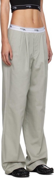 Gray Pleated Trousers