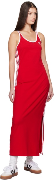 Red Adicolor 3-Stripes Tank Maxi Dress