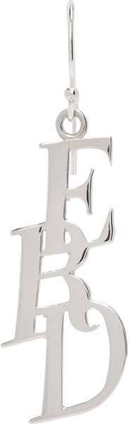 Silver Small Monogram Single Earring