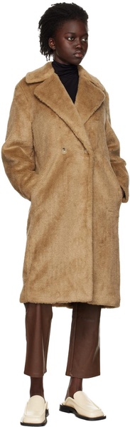 Beige Faux-Fur Coat