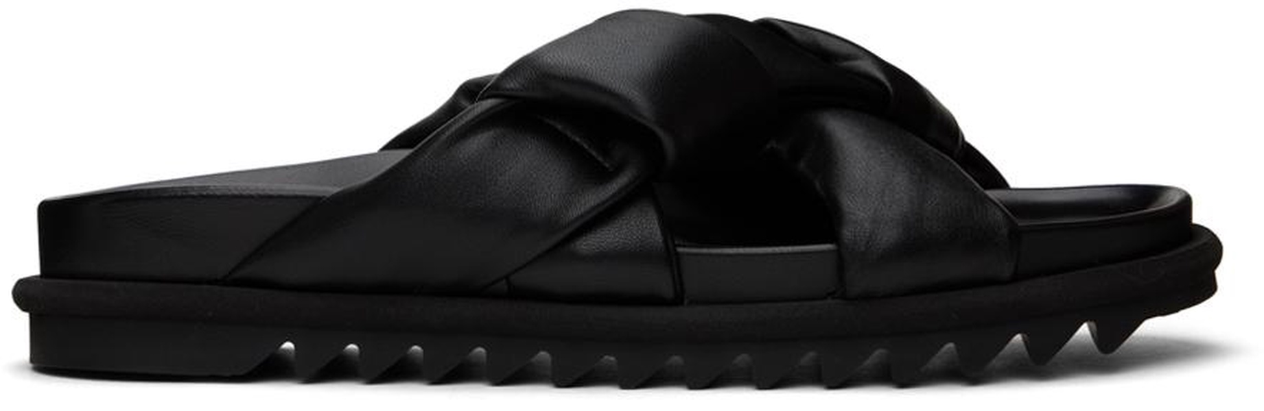 Black Padded Sandals