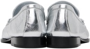 Silver Leather Loafers