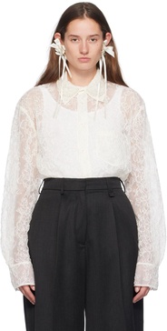 White Sheer Classic Fit Shirt