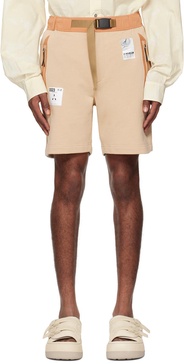 Beige Track Shorts