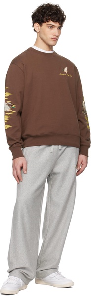 Brown Duck Embroidered Sweatshirt