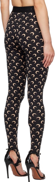 Black All Over Moon Leggings