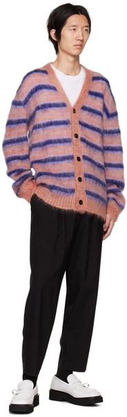 Pink & Purple Striped Cardigan