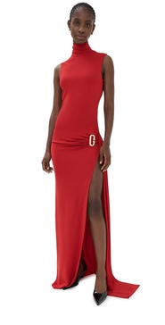 Sleeveless Side Split Column Dress