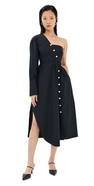 Asymmetric One Shoulder Shirtdress