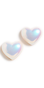 Pearl Heart Stud Earrings