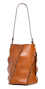 Adria Pleated Wave Bucket Bag