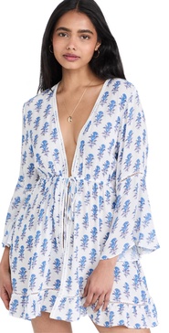 Mini Border Print Kimono