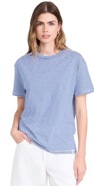 Mini Slub Stripe Boyfriend Tee