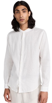 Mandarin Collar Linen Shirt